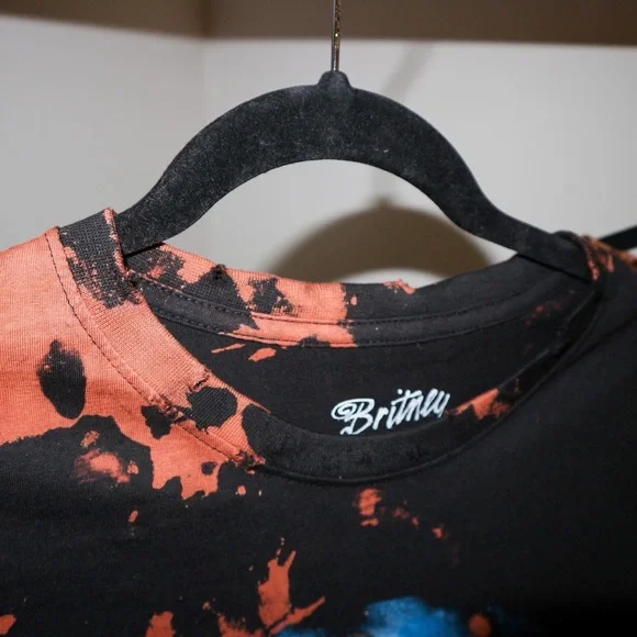 Unisex Britney Spears Hand-Dyed & Distressed T - Picture 2 of 3